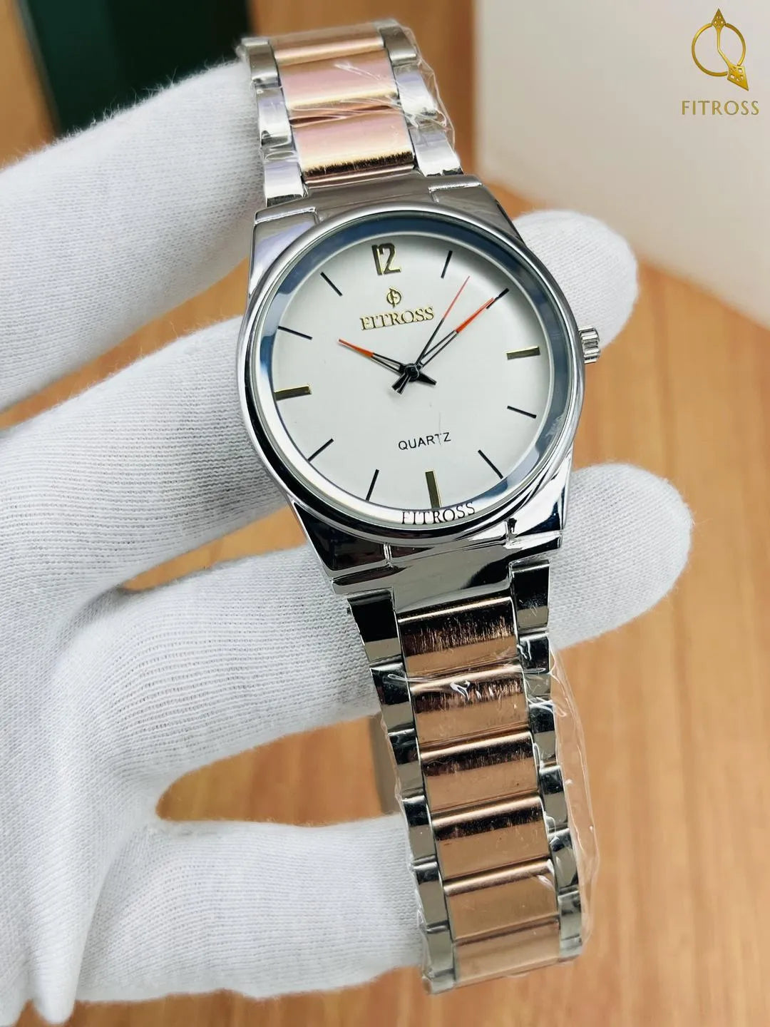 Fitross Two-Tone Stainless Steel Quartz Watch – Elegant Men’s Wristwatch