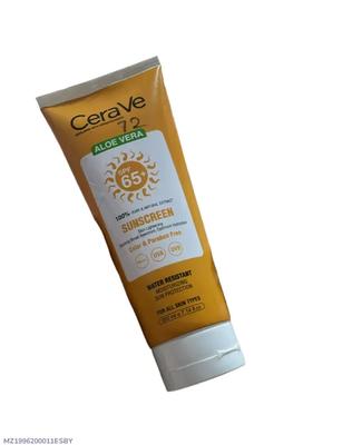 CeraVe Aloe Vera Sunscreen SPF 65 – Broad Spectrum Sun Protection Cream