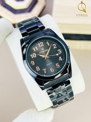 Fitross Silver Quartz Watch – Elegant Stainless Steel Men’s Wristwatch